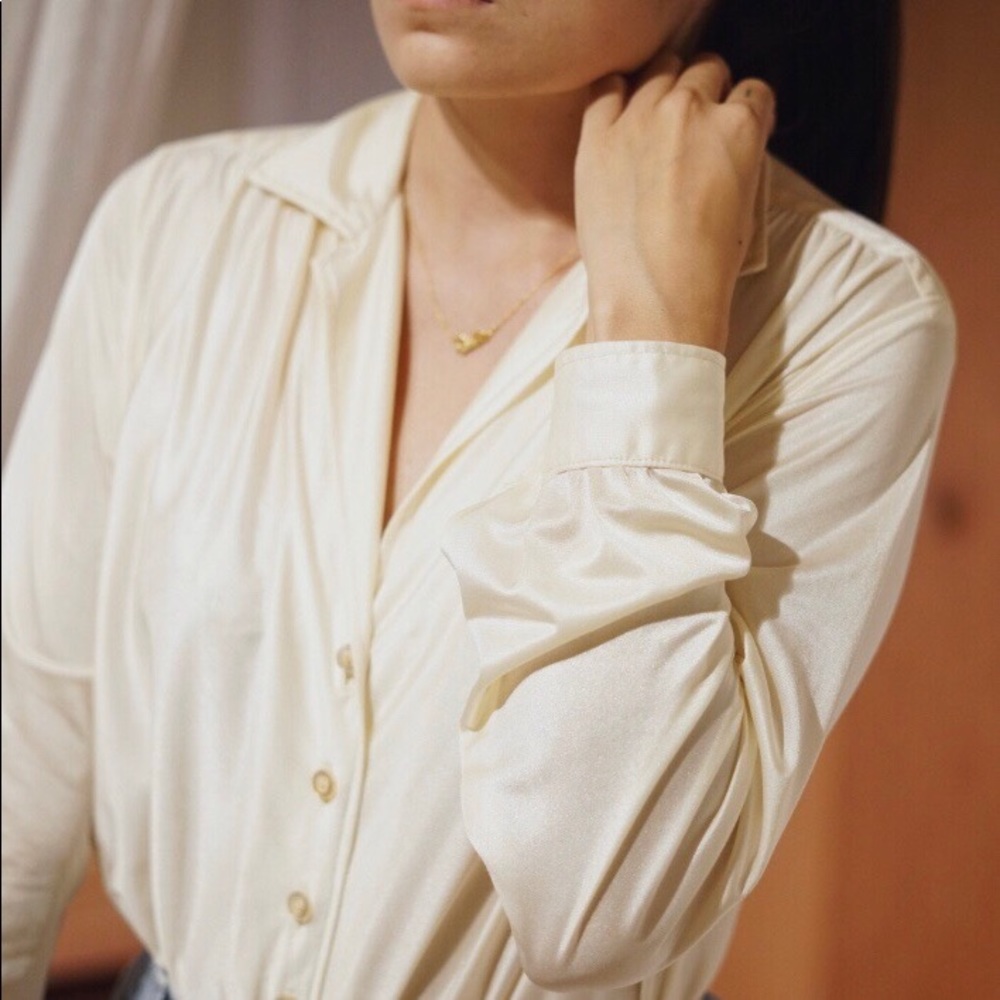 Vintage cream blouse